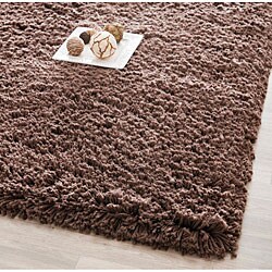 Hand-woven Solo Chocolate Shag Rug (5' x 8')