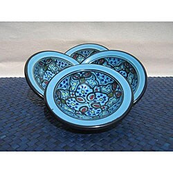 Set of 4 Sabrine Design 4-inch Round Sauce Dishes (Tunisia)