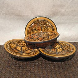 Set of 4 Honey Design 4-inch Round Sauce Dishes (Tunisia)