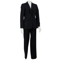 Emily Women's Two-piece Notch Collar Pinstripe Pant Suit