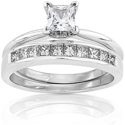 14k White Gold 1ct TDW Diamond Bridal Set (H-I, I1-I2)