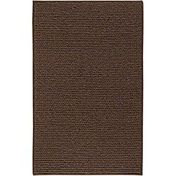 Hand-woven Brown Wool Rug (8' x 10')