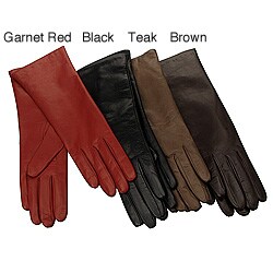 Portolano Women's Leather and Cashmere Lined Gloves