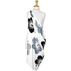 Handmade Black/ Grey Hawaiian Sarong (Indonesia)