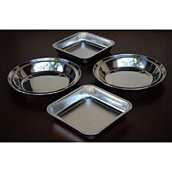 Stainless Steel Pie Plate and Cake Pan Set (Pack of 2 Each)