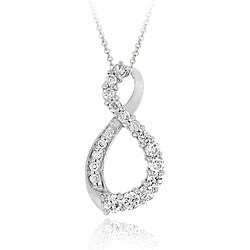 Icz Stonez Sterling Silver Cubic Zirconia Infinity Pendant