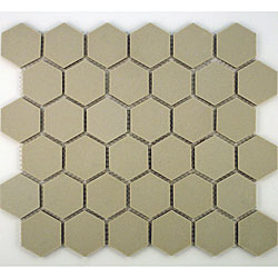 SomerTile 12x10.5-in New York 2-in Hex Unglazed Porcelain Mosaic Tile (Pack of 10)