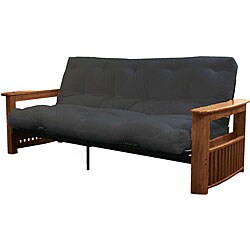 Columbus Walnut Full-size Futon Frame/ Premier Mattress Set