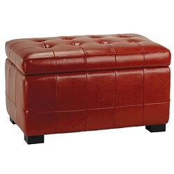 Small Red Manhattan Storage Bench