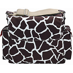 OiOi Cocoa Giraffe Print Messenger Diaper Bag