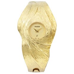 Pedre Women's Goldtone Florentine Bangle Watch