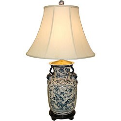 Blue Paradise Porcelain Lamp