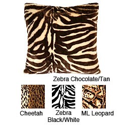 Animal Print Faux Fur Throw Pillows (Set of 2)