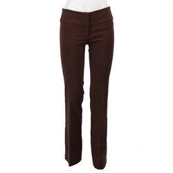 Zinc Women's Brown Wide Waistband Pants