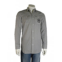 Amazon.com: Lost PINSTRIPE Short Sleeve Button Down Dress Shirt in