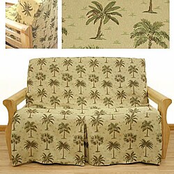 Full-size Desert Palm Skirted Futon Slipcover