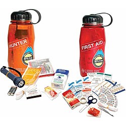 Lifeline Waterbottle 'First Aid in a Bottle' and 'Hunter in a Bottle' Kits
