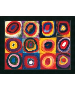 Wassily Kandinsky 'Farbstudie Quadrate, 1913' Framed Canvas Art