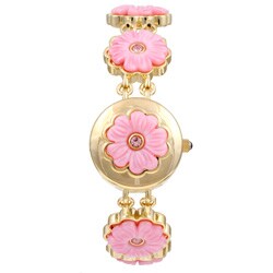 Marcel Drucker Collection Women's Pink Daisy Watch