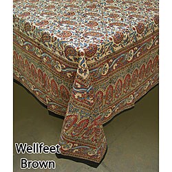 Fair Trade Wellfeet Brown Table Covers/ Napkin Set (India)