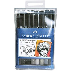 Faber-Castell Manga Pitt Artist Pens (Pack of 8)