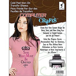 Janlynn Cold Peel Iron-on Transfer Sheets (Set of 5)