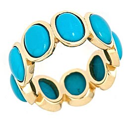 Dyach 14k Yellow Gold Turquoise Ring