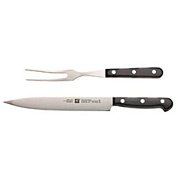 J.A. Henckels Gourmet Two-piece Stainless Steel Carving Set