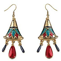 Pewter with Cubic Zirconia Lotus Earrings