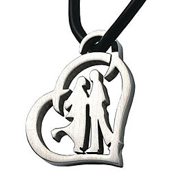 Stainless Steel Heart Couple Necklace