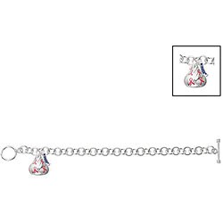 Silver Breast Cancer Awareness Hershey's Kiss 3D Bracelet