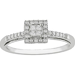 10k White Gold 1/5ct TDW Diamond Ring (H-I, I2-I3)