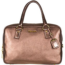 Prada Metallic Vitello Bowler Bag