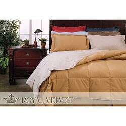 Royal Velvet Twin-size Camel/ Tan 3-piece Down Comforter Set