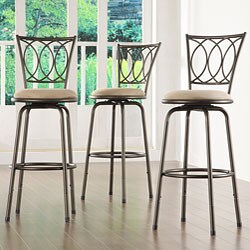 Avalon Scroll-back Bar Stools (Set of 3)