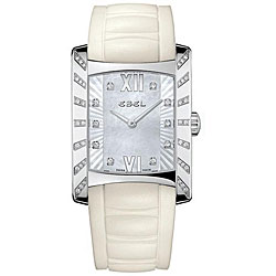 Ebel Brasilia Women's Rubber Strap Diamond Watch