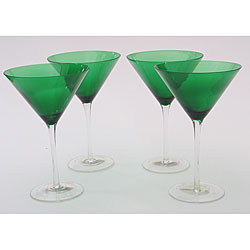 Certified International Green 12-oz Martini Glasses (Set of 8)