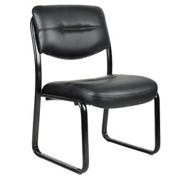 Boss Black LeatherPlus Bonded Leather Guest Chair