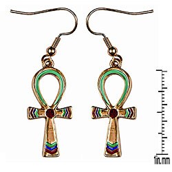 Pewter Egyptian Ankh Earrings