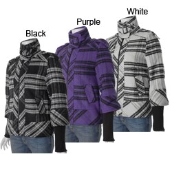 Ci Sono by Adi Junior's Plaid Wool Blend Coat