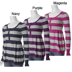 CiSono by Adi Junior's Striped Babydoll Sweater