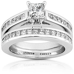 14k Gold 1 3/4ct TDW Princess-cut Diamond Bridal Set (H-I, I1-I2)