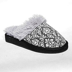 Muk Luks Women's Damask Flocked Jersey Scuff Slippers