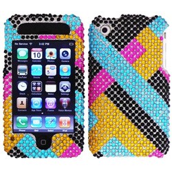 iPhone 3G/3GS Metal Pyramid Rhinestone Diamond Case