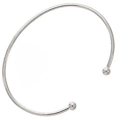 Sterling Silver Bangle Cuff Bracelets (Set of 2)
