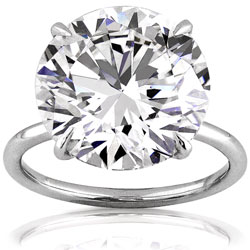 Platinum 10ct TDW GIA Certified Diamond Ring (F, VVS2) (Size 6.5)