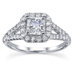 18k Gold 1 1/4ct TDW EGL Diamond Engagement Ring (H-I, SI1-SI2)