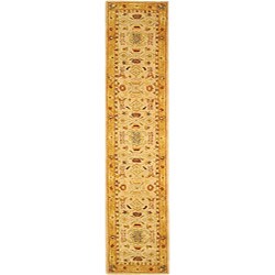 Handmade Tribal Ivory/ Gold Wool Runner (2'3 x 16')