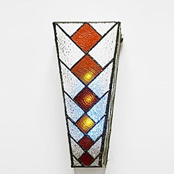 Cone-shaped Stained Glass Sconce