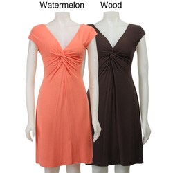 London Times Women's Knotted-front Jersey Dress